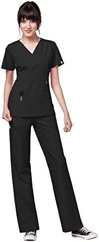 Golf Mock Wrap Scrub Top 