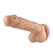 Naughty Realistic Silicone Dildo with Suction Cup, Adult Sex Toy, Large, Flesh, 8