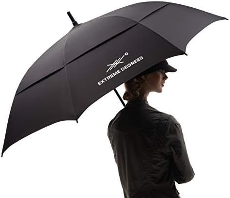 Extreme Degrees Oversize Golf Umbrella. Windproof Waterproof Sports Umbrella XL. Extra Large for Men, Women with Vented 62 Inch Double Canopy. Perfect for The Sun & Rain.