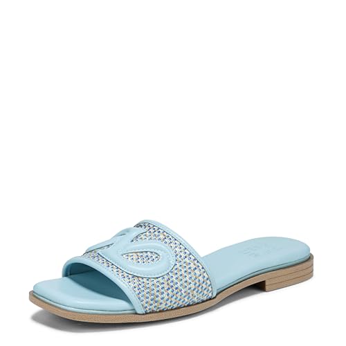 Naturalizer Womens Genevieve Slide Sandal Angel Blue Woven Fabric 7 W