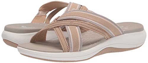 thumbnail image 2 of Clarks Women's Mira Ease Slide Sandal - Cloudsteppers Comfort With Textile Upper 2 of 13