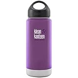 Klean Kanteen Wide Insulated Bottle with Stainless Loop Cup, Wild Grape, 16-Ounce