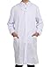 PINKPUM Lab Coat Professional Uniforms, Unisex White (L)