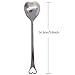 Honbay 10PCS 14.3cm/5.6Inch Stainless Steel Creative Lovely Sweet Heart Shape Fine Polishing Coffee Scoops Coffee Sugar Spoons Milk Dessert Spoons Teaspoons Kitchen Stirring Spoon