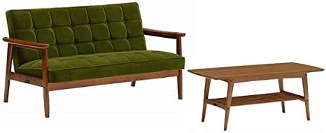 Amazon Co Jp カリモク正規品 Kチェア2シーター リビングテーブルセット モケットグリーン ホーム キッチン
