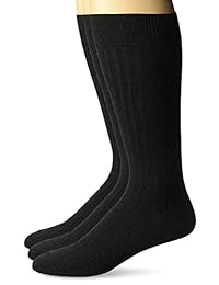 Brand - Calcetines de vestir suaves, sedosos, premium, de 3 piezas, con BOTONES ABAJO