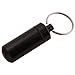 UINKE Portable Colorful Metal Aluminum Hermetic Pill Box Outdoor Waterproof Small Pill Case Keychain Container,Black