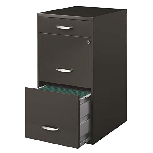 Space Solutions 3 Drawer File with Pencil Drawer Charcoal