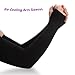 COME-ON 2-Pairs Unisex Outside Athletic Hand Cover Cooling UV Protection Arm Sleeves(1 Pair White + 1 Pair Black)