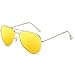 ✔︎Yellow, Night Vision Sunglasses, Gold metal frame, Jake Pauls Yellars, Yellow/Lemon lenses for both men and women