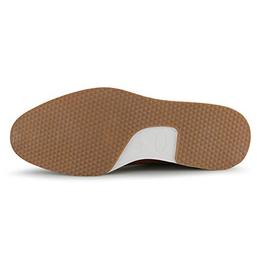 MERRYLAND Men's Business Casual Oxford Shoes,Tan PU, 7 M US Pricepulse