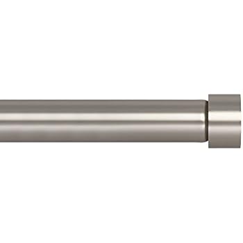 Ivilon Drapery Window Curtain Rod - End Cap Style Design 1 Inch Pole. 72 to 144 Inch Color Satin Nickel