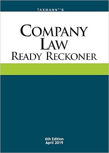 Company Law Ready Reckoner 2019