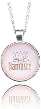 Handmade Yoga Necklace Namaste Pendant - Zen charm necklace Birthday gift for her christmas gift