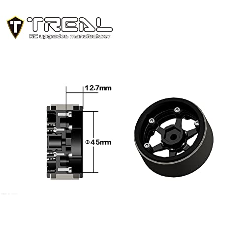 1.9" Bedlock Wheels & Tires For 1/10 Scale RC Crawlers - Carbon Fiber Style