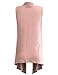 B.I.L.Y BILY Women's Classic Open Front Sleeveless Drape Cardigan Dusty Pink X-Large