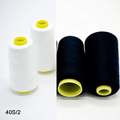 Serger Thread Cones 4 Pack of 3000 Yards Each Spool (Regular Size) Sewing Thread AllPurpose