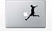 Soccer Player Kicking Ball Vinyl Car Sticker Symbol Silhouette Keypad Track Pad Decal Laptop Skin Ipad Macbook Window Truck Motorcycle