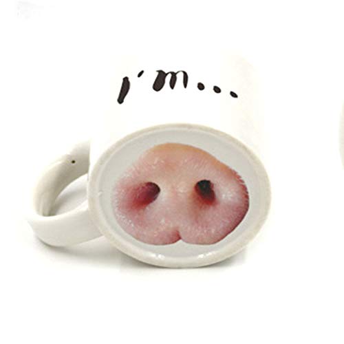 Mugs - Creative Ceramic Mug Cute Coffee Cup Dog And Pig Nose Mugs Tea Cups Drinkware Drink Holder With Box - Food Scoop Cute Coffee Rack Family Cartoon Porcelain Sugar Cactus Memo Souvenir Pe - Thumbnail 6