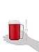 Sammons Preston Insulated Mug with Tumbler Lid, Durable Container for Hot and Cold Liquid Beverages, Tea, Smoothies, 12 Oz Red Travel Coffee Cup with Lid for Elderly, Disabled, Handicapped, Weak Grip