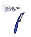 Diamond Gourmet Diamond Sharp Knife Set - Blue Ceramic Coated Diamond Infused Knife Set - As Seen on TV - Set of 4 knives with Bonus Peeler