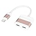 Anlyso iPhone X/ 8/ 7 Splitter & Adapter, 3 in 1 Double Lightning Headphones Adapter Calling & Audio & Charge for iPhone X/ 8/ 8 Plus/ 7/ 7 Plus/ 6S Support iOS 11.2