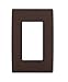 Leviton REWP1-WB Renu One-Gang Screwless Snap-On Wallplate, Walnut Bark