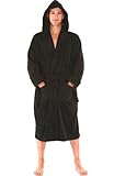 Del Rossa Mens Turkish Terry Cloth Robe, Thick Hooded Bathrobe