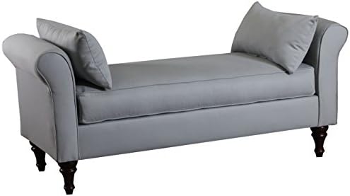Carolina Accents CA310 Belle Meade Roll Arm Bench, Light Slate