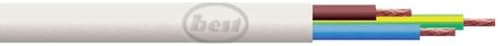 Merriway BH01455 3-Core Round Flex Cable, 2183Y 0.75mm White, 5 Metres (16.5 feet)