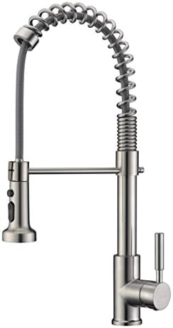 Kitchen Faucet Brushed Nickel Kitchen Faucet Pull Down Sprayer Single Handle Spring Kitchen Faucet
