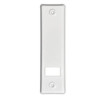 Gurtwicklerblende mit Gurtausbau Lochabstand 160mm Blende für Gurt, Abdeckplatte Farbe Weiß, ALU