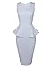 TAM WARE Womens Classy Neck Detail Sleeveless Zip-up Midi Dress TWLC6150-WHITE-US L