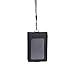 Cosmos Black Color Folding PU Leather Vertical ID Card Holder with 2 ID Window and 3 Card Slots, with PU Neck Strap Band Lanyard
