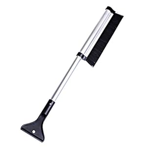 iFCOW Telescopische sneeuwschop multifunctionele auto aluminiumlegering sneeuwborstel ijsschop