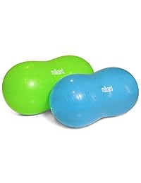 Milliard Paquete variado de pelotas con forma de maní, no explotan   tamaños aproximados: verde de 39" x 20" (100 x 50 cm) y azul de 31" x 15" (80 x 40 cm), Physio Roll