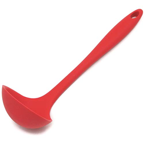 Chef Craft 13060 Premium Silicone Ladle, 11.25", Red