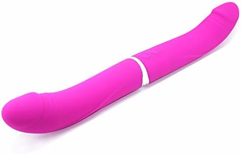 14 Inch Muti Speed Duble Big Rechargeable Dual Motors Waterproof Silicone Messager with USB Cable Rechargeable Model Support Android Laptop Pink m1