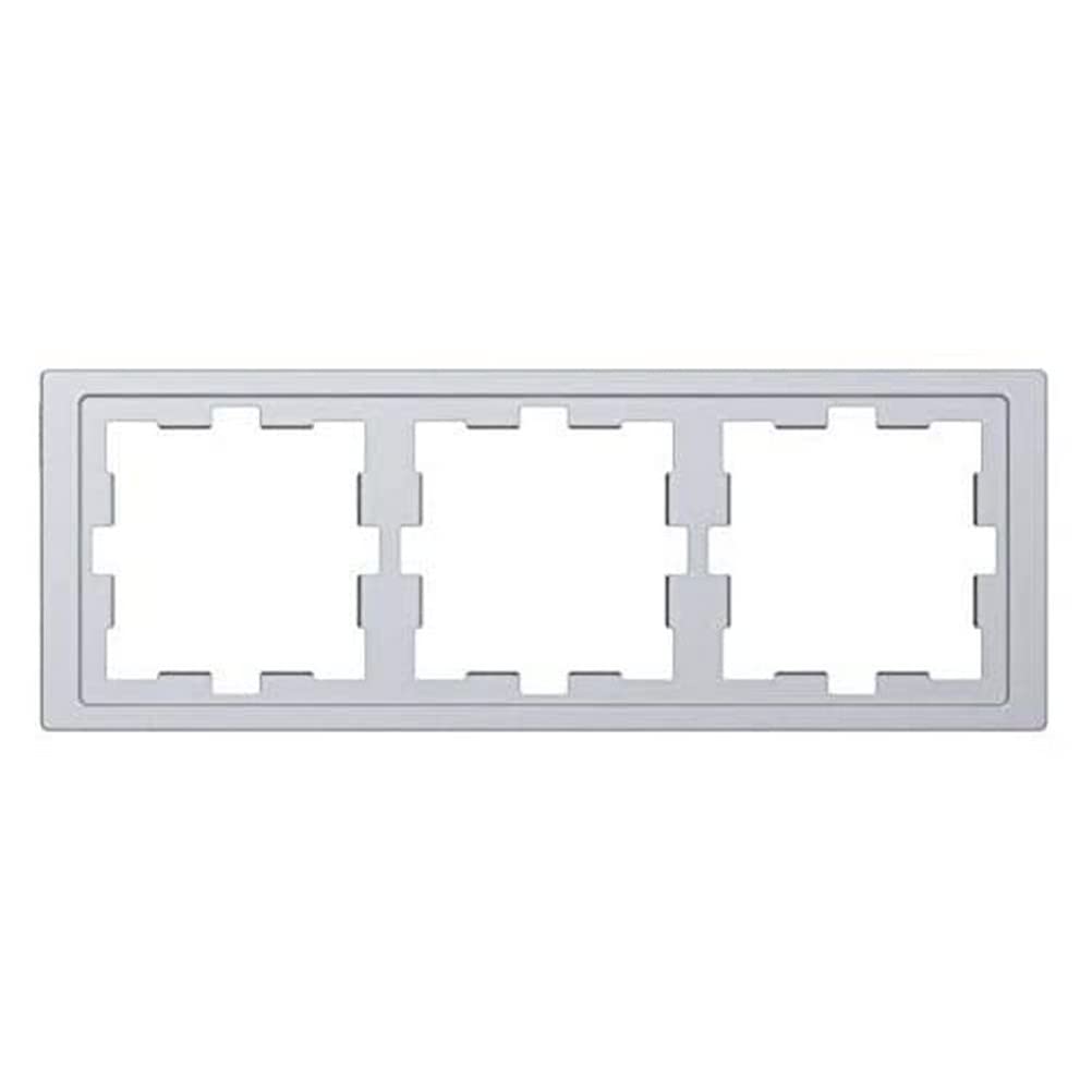 Schneider Electric Merten D-Life Frame for Sockets and Switches, 3-Way, System Design, Stainless Steel, Item Number MEG4030-6535
