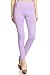 LDR128-Lilac Basic Solid Leggings, One Size