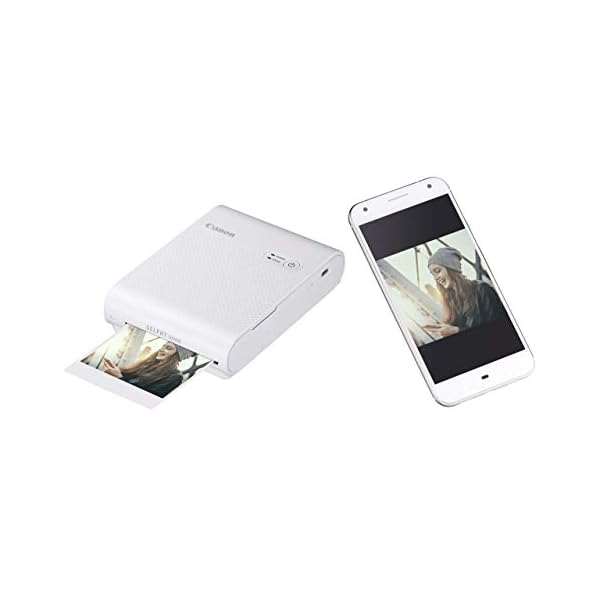 Canon SELPHY SQUARE QX10 Mini Fotodrucker mobil tragbar unterwegs (quadratischer Druck 6,8 x 6,8cm mit Kleberückseite, eingebauter Akku, WLAN, Canon App, Thermosublimation) weiß [+ 3er Druck-Set] – Bild 4