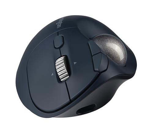 Kensington Pro Fit Ergo TB550 Trackball-Maus, wiederaufladbar Batterie, kabellose Bluetooth Maus, ergonomischer 34-mm-Trackball mit 4D-Scrollring, aus bis zu 51% recyceltem Kunststoff (K72196WW) 3