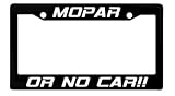 Personalized City Mopar or No Car Black License Plpate Frame