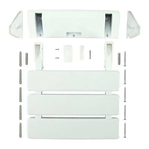 9milelake Wall-mounted Drop-leaf stool, Foldable Shower Seating Chair, Folding Bath Seat (V-FWH01-W) - Thumbnail 5