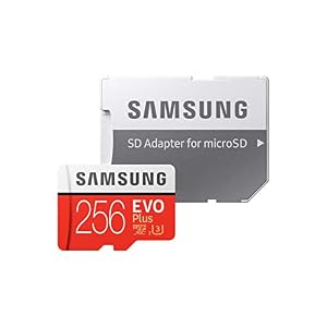 Samsung EVO Plus 256 GB microSDXC UHS-I U3 100 MB/s Full HD & 4K UHD Memory Card with Adapter (MB-MC256GA) – Red/White