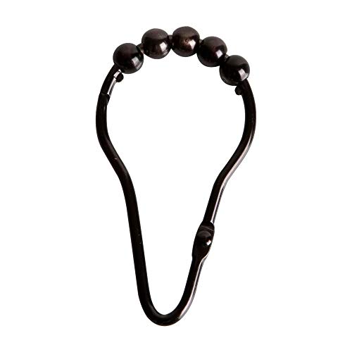 MAYTEX V-Hinged Glide Shower Curtain Hook, Oil Rubbed Bronze