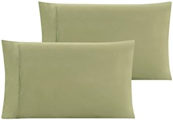 Maiihomelinens Deluxe 2700 Series Soft Wrinkle, Fade and Stain Resistant Duvet Cover, Bed Ruffle,Pillow Case Queen King (Queen, Sage Olive Green pillow case)
