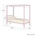 DHP Modern Canopy Bed with Built-in Headboard - Twin Size (Pink)
