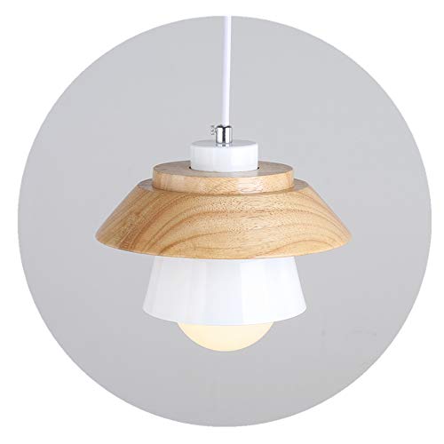 Comprar Metal de Madera Colgante Luz Forma de Hongo Pantalla Industrial