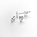 18K Gold Plated Sterling Silver Mini Button, Lightning Bolt and Infinity Stud Earrings (Infinity-silver)